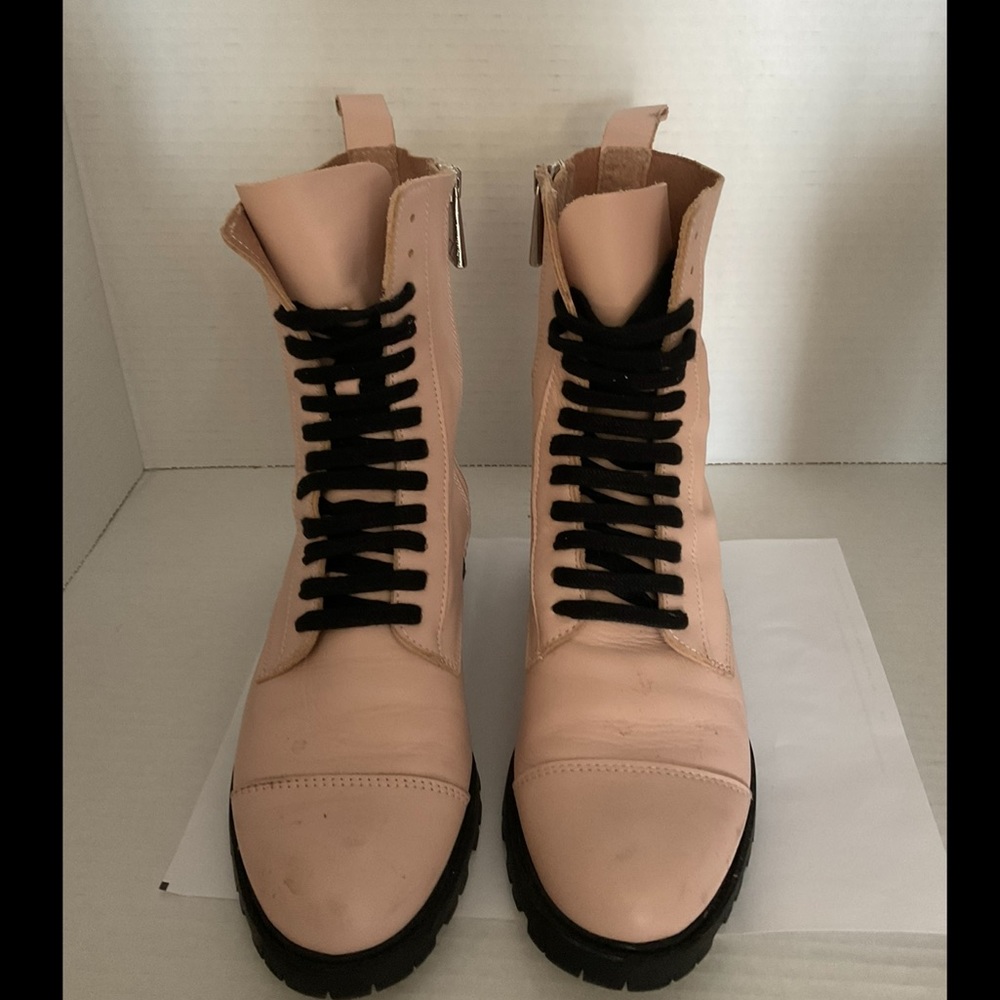 Soft Pink combat boots